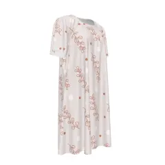 Women's Crew Neck Ruched Bubble Sleeve Dress thumbnail 4