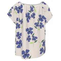 Women's Casual Crew Neck Pleated Shirt thumbnail 3