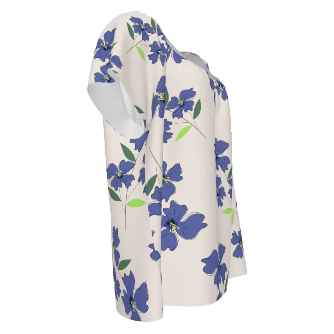 Women's Casual Crew Neck Pleated Shirt — photo 4