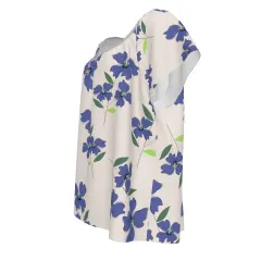 Women's Casual Crew Neck Pleated Shirt thumbnail 5