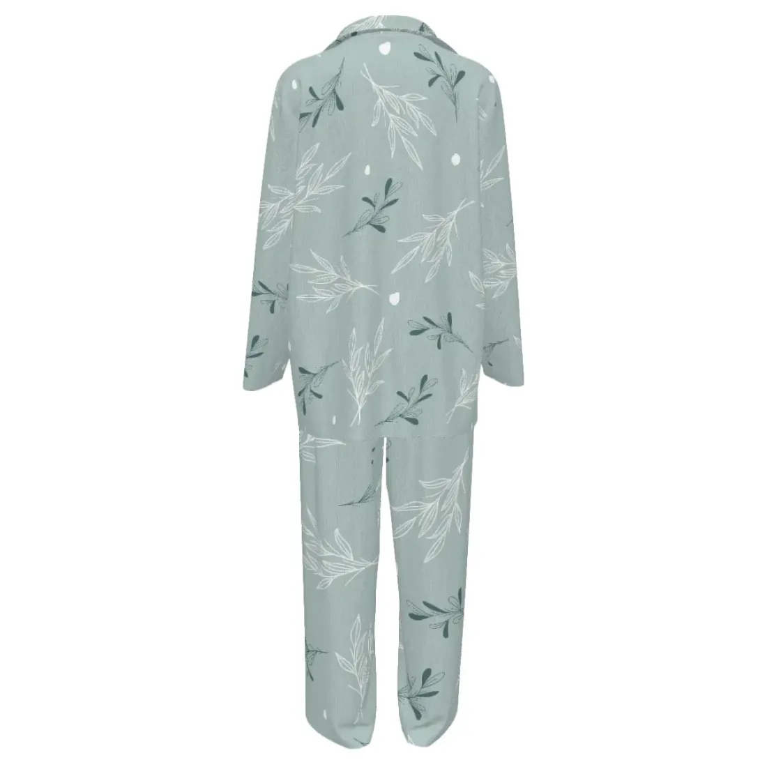 Notched Lapel Pajama Set with Pockets — photo 3