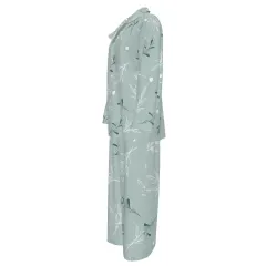 Notched Lapel Pajama Set with Pockets thumbnail 5