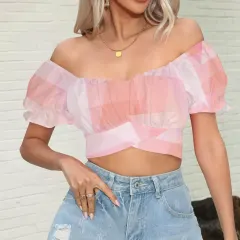Women's Ruffle Sleeve Tie Back Top thumbnail 1