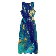 Sleeveless V-neck Midi Dress thumbnail 3
