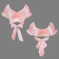 Women's Ruffle Sleeve Tie Back Top thumbnail 4