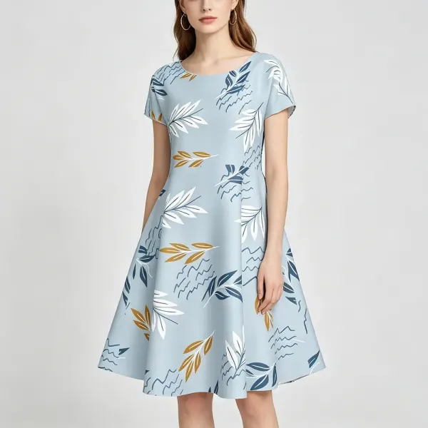 Women's Short Sleeve Round Neck Dress