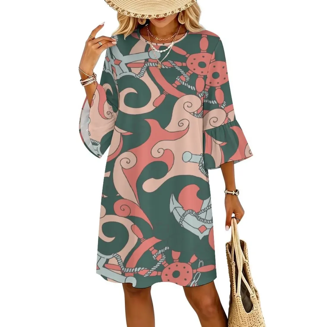 Women's Ruffled Sleeve Dress — photo 4
