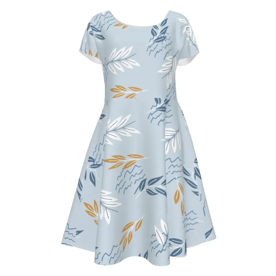 Women's Short Sleeve Round Neck Dress — photo 2