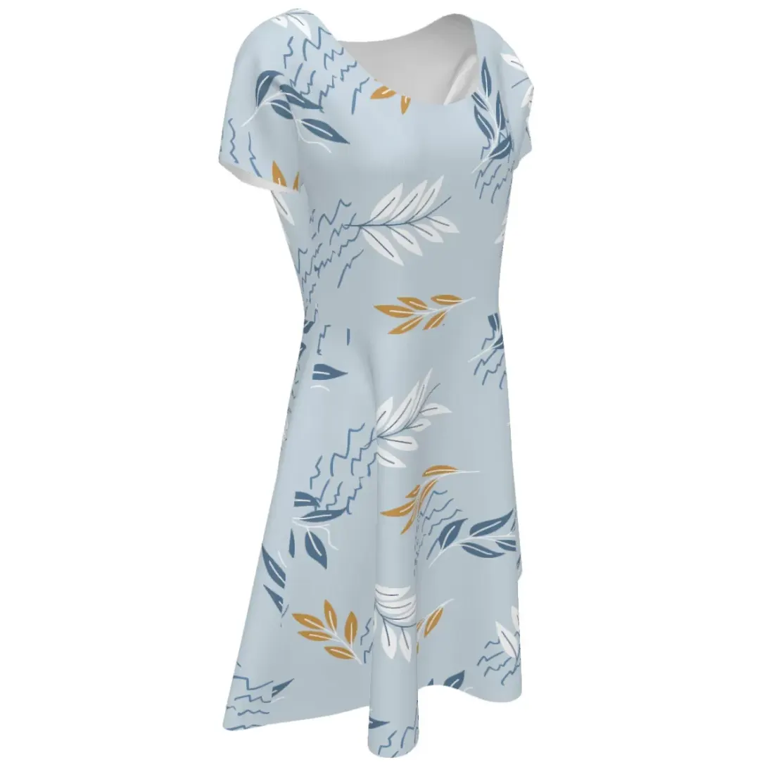 Women's Short Sleeve Round Neck Dress — photo 3