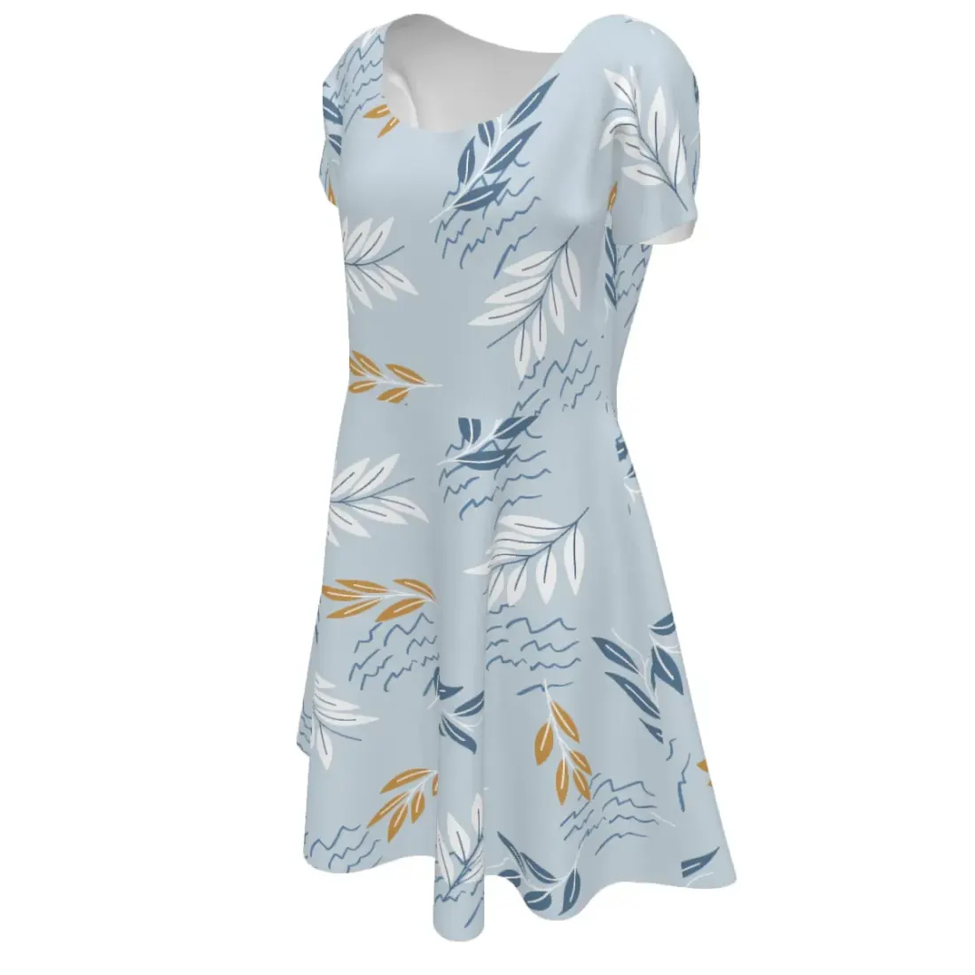 Women's Short Sleeve Round Neck Dress — photo 4