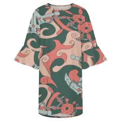 Women's Ruffled Sleeve Dress thumbnail 6