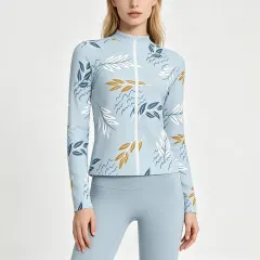 Women's Slim Fit Long Sleeve Full-Zip Athletic Shirt thumbnail 1