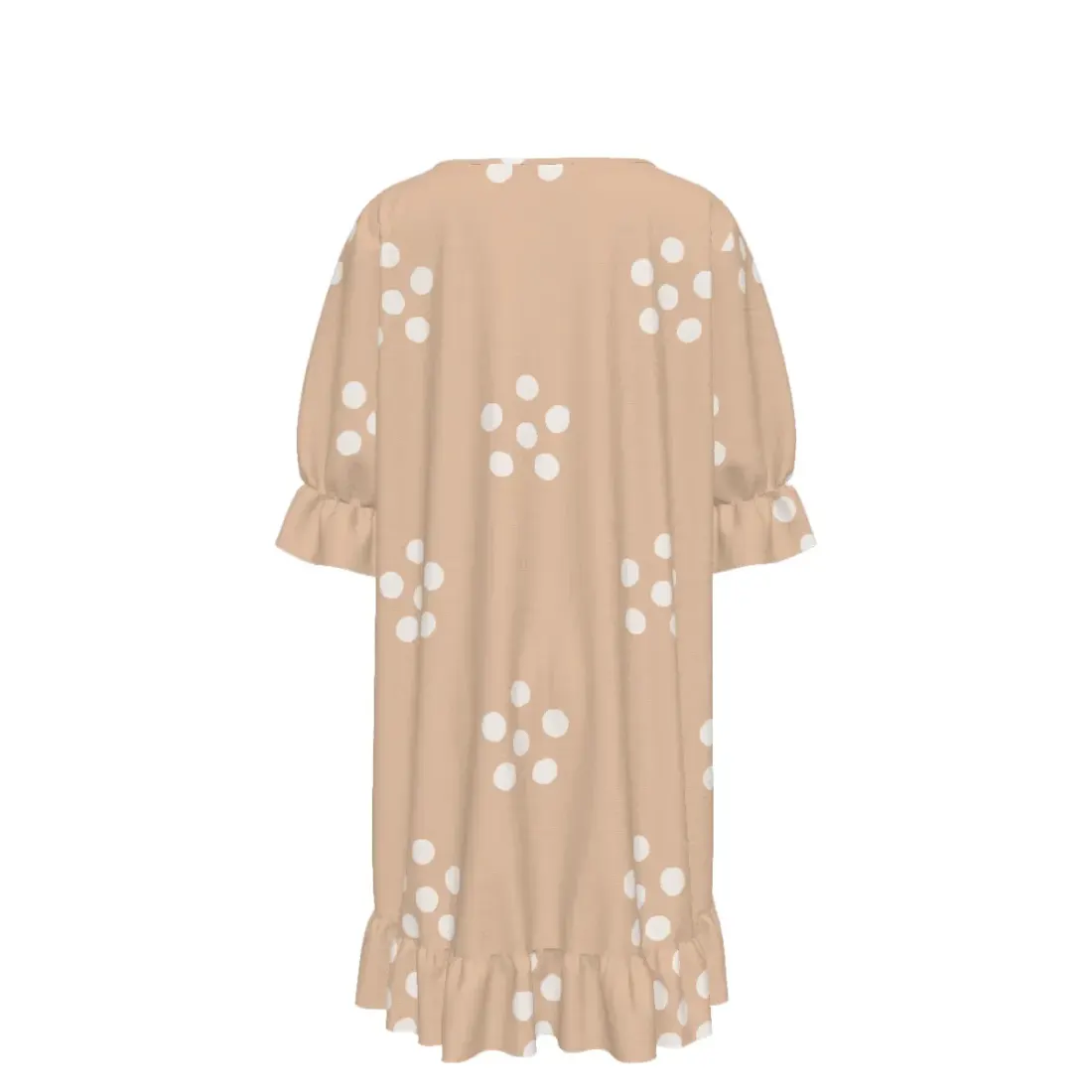 Women's Ruffle Hem Crew Neck Dress — photo 3