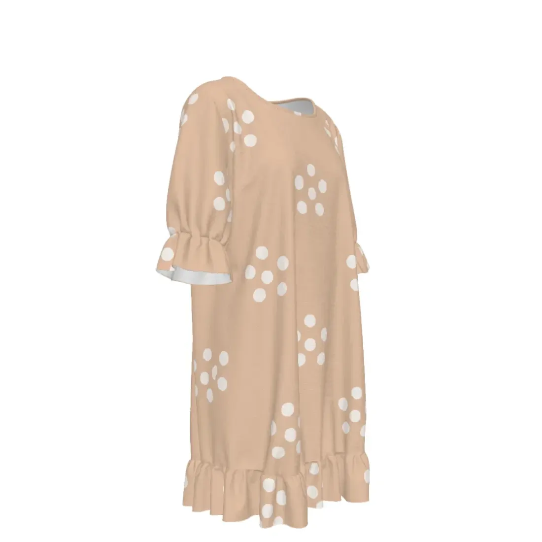 Women's Ruffle Hem Crew Neck Dress — photo 4