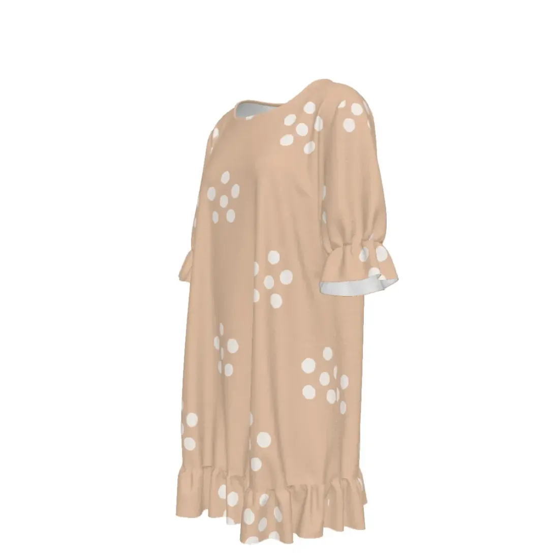 Women's Ruffle Hem Crew Neck Dress — photo 5