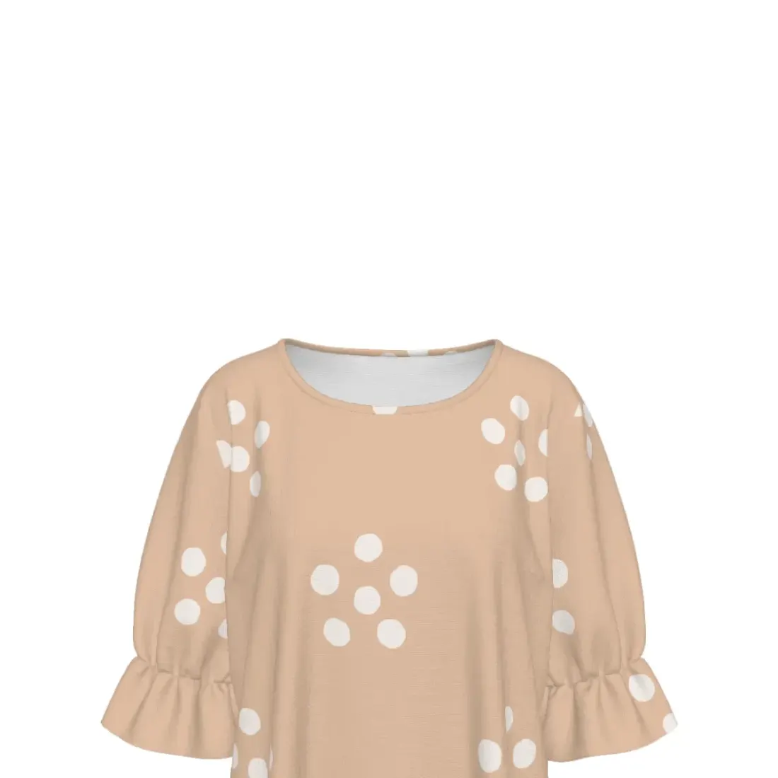 Women's Ruffle Hem Crew Neck Dress — photo 6