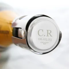 Personalised Monogram Bottle Stopper, Engraved Champagne Wine Saver, Custom Initials Gift UK thumbnail 1