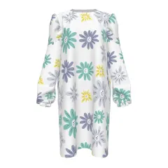 Women's Round Neck Puff Sleeve Long Sleeve Dress thumbnail 2