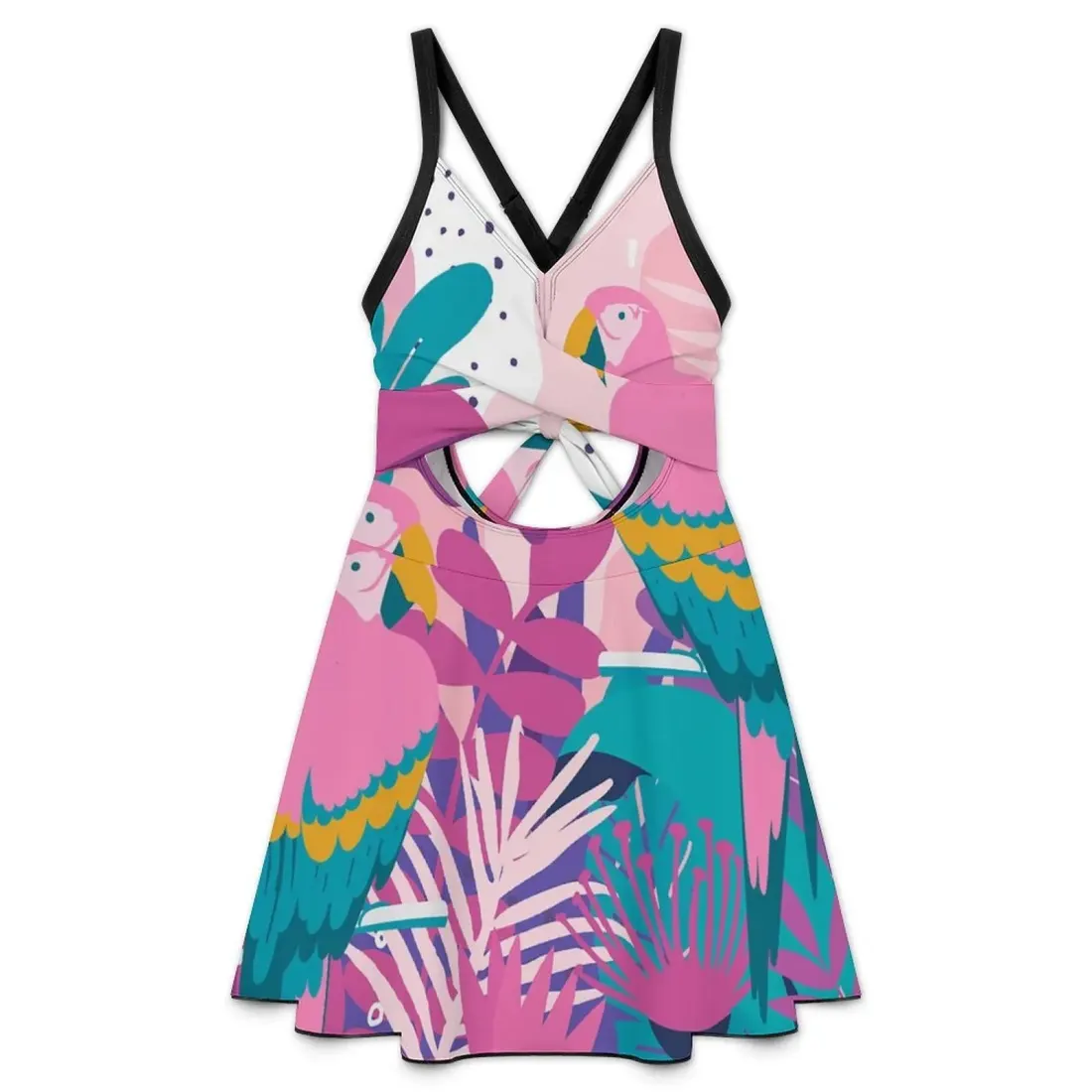 Women's V-neck One-piece Swimsuit with Cutout — photo 3