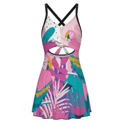 Women's V-neck One-piece Swimsuit with Cutout thumbnail 4