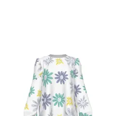 Women's Round Neck Puff Sleeve Long Sleeve Dress thumbnail 6