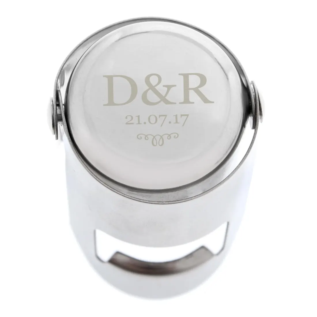 Personalised Monogram Bottle Stopper, Engraved Champagne Wine Saver, Custom Initials Gift UK — photo 5