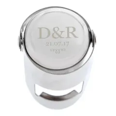 Personalised Monogram Bottle Stopper, Engraved Champagne Wine Saver, Custom Initials Gift UK thumbnail 5