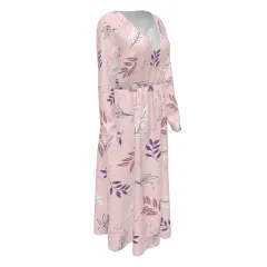 Women's Long-sleeved V-neck Dress thumbnail 4