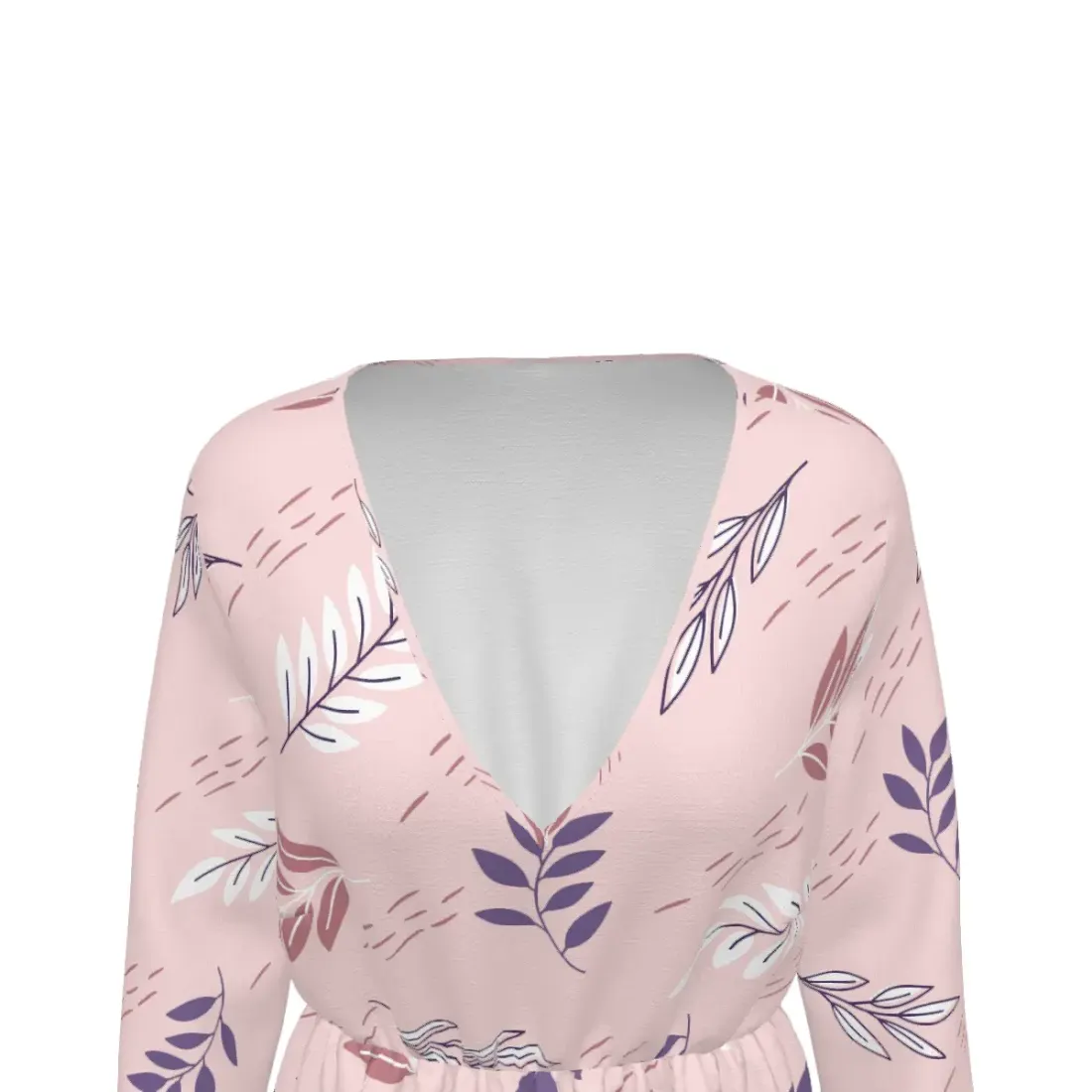 Women's Long-sleeved V-neck Dress — photo 6