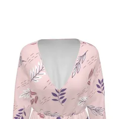 Women's Long-sleeved V-neck Dress thumbnail 6