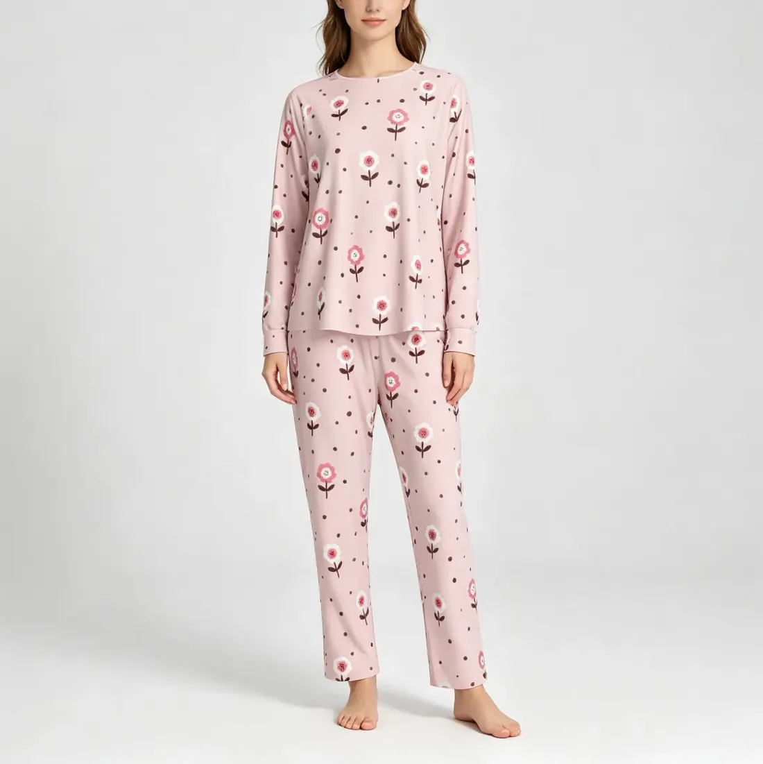 Women's Raglan Long Sleeve Pajama Set