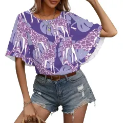 Women's Ruffle Bell Sleeve Top thumbnail 2