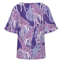 Women's Ruffle Bell Sleeve Top thumbnail 4