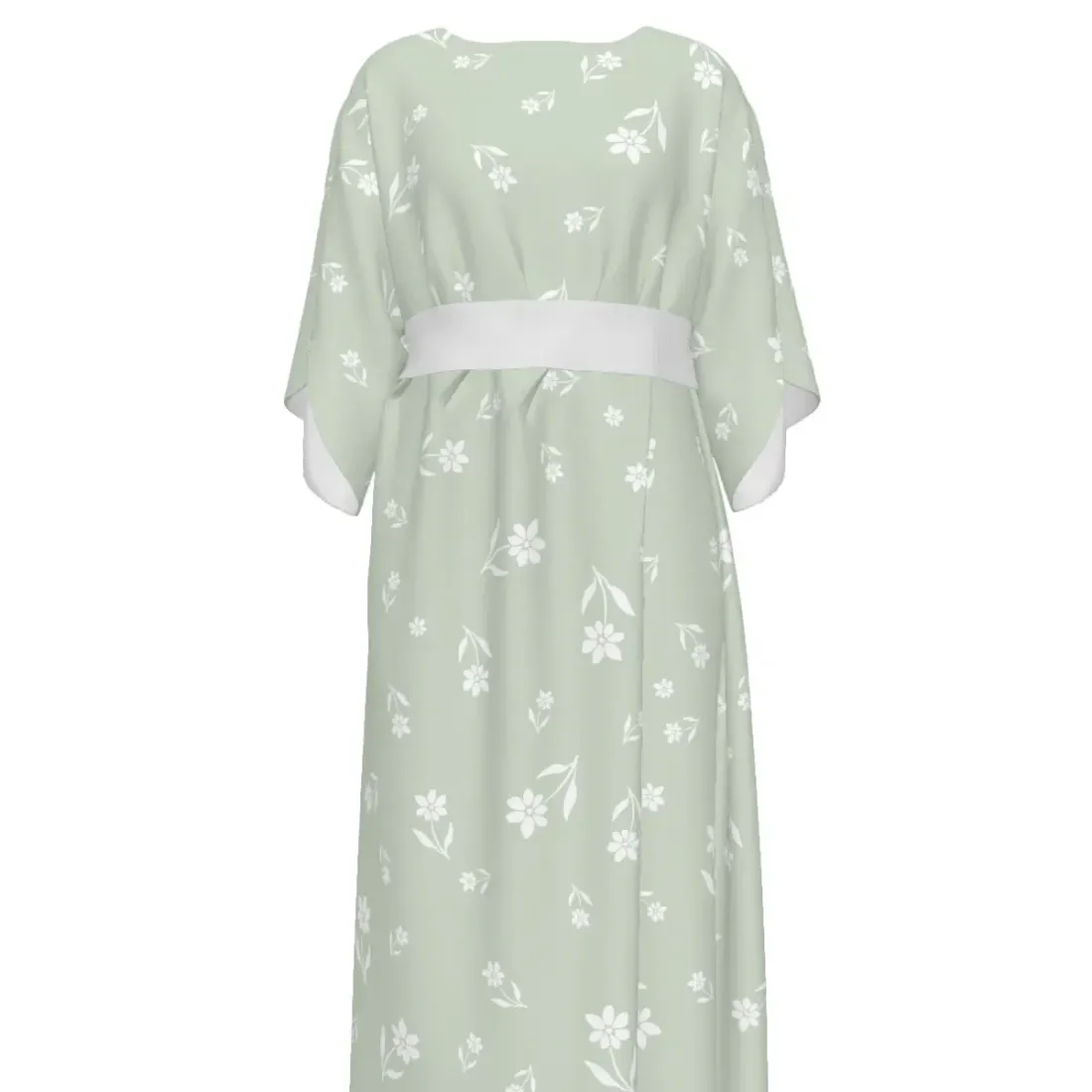 Women's Round Neck Medium Sleeve Ruched Dress — photo 2