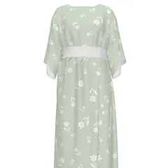 Women's Round Neck Medium Sleeve Ruched Dress thumbnail 2