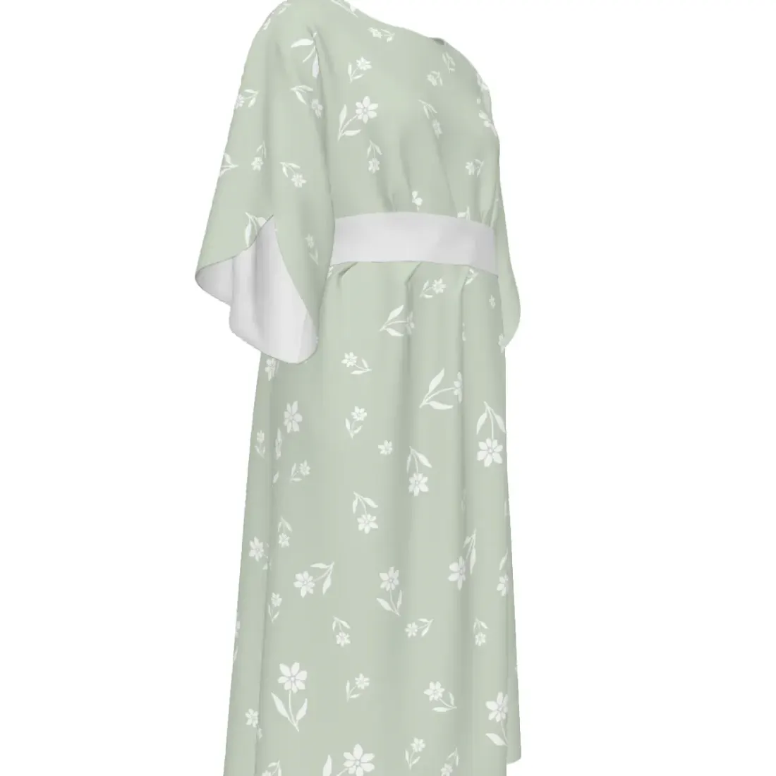 Women's Round Neck Medium Sleeve Ruched Dress — photo 4