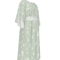 Women's Round Neck Medium Sleeve Ruched Dress thumbnail 4