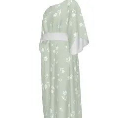 Women's Round Neck Medium Sleeve Ruched Dress thumbnail 5