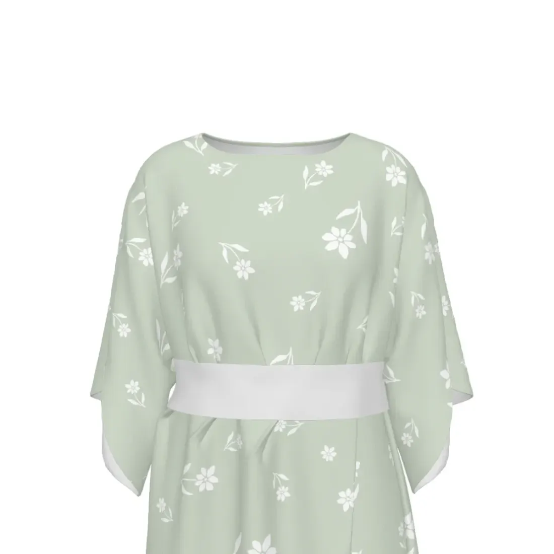 Women's Round Neck Medium Sleeve Ruched Dress — photo 6