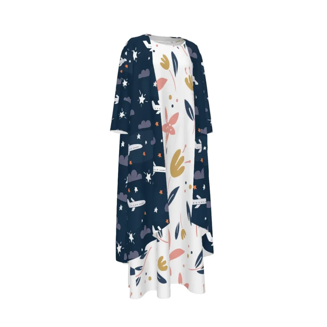 Women's 2-Piece Long Sleeve Dress & Cardigan Set — photo 3