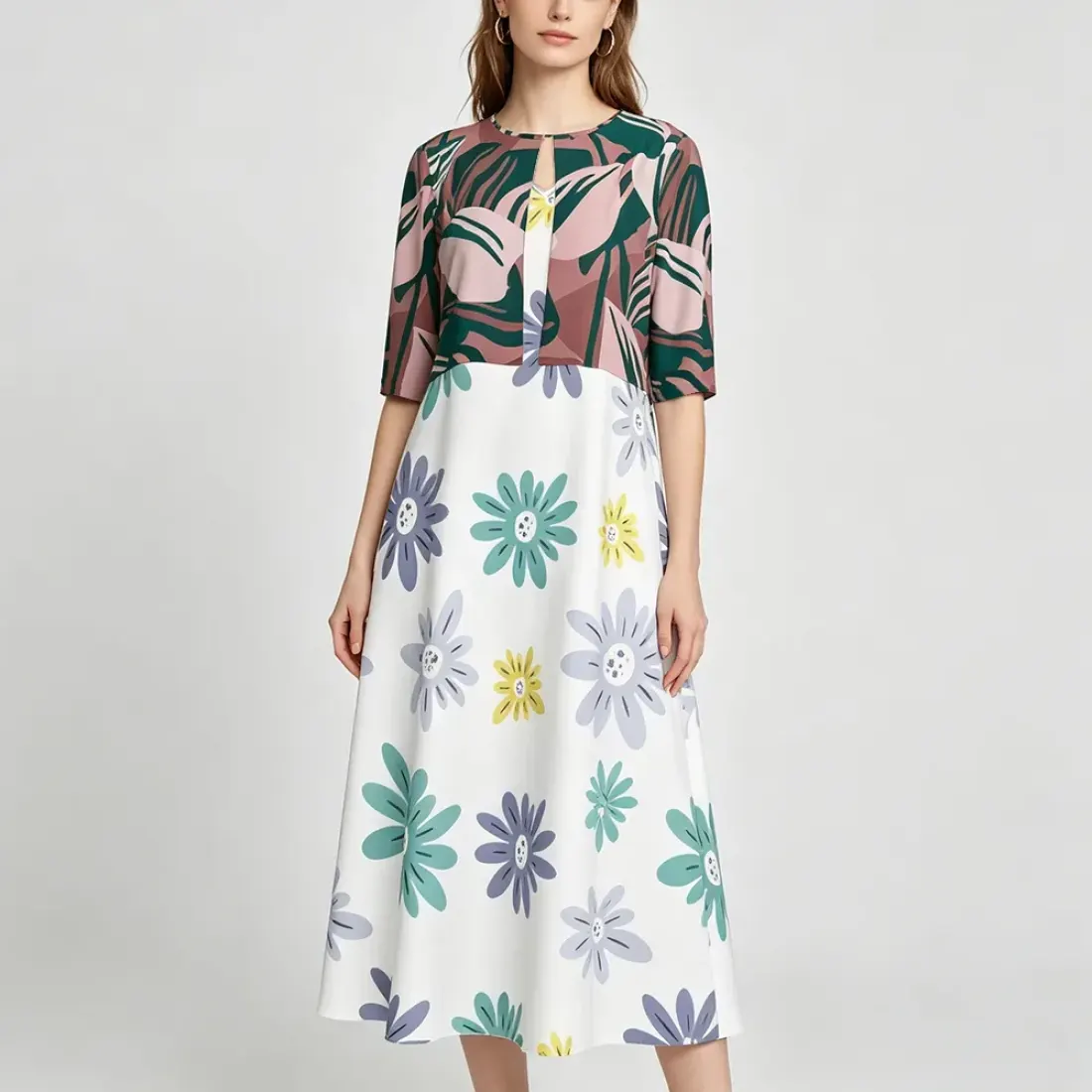 Women's Cardigan & Maxi Dress Two-Piece Set