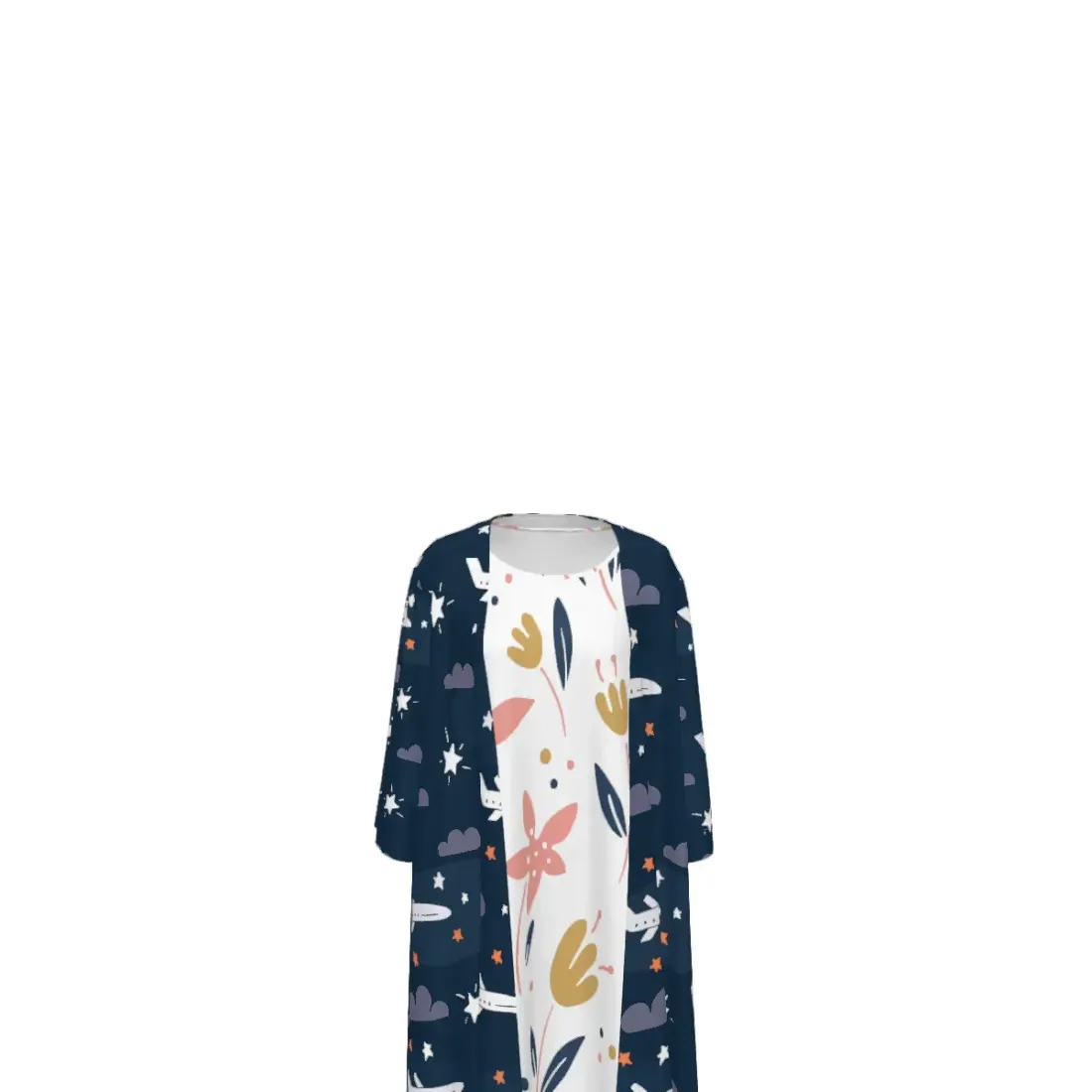 Women's 2-Piece Long Sleeve Dress & Cardigan Set — photo 5