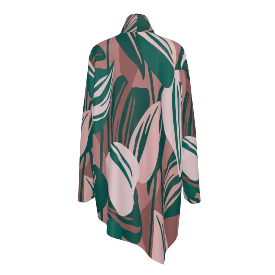 Women's High Neck Shirt with Irregular Hem — photo 3
