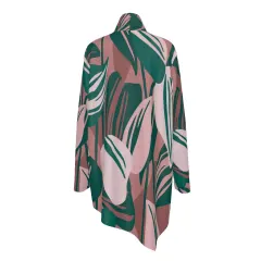 Women's High Neck Shirt with Irregular Hem thumbnail 3