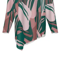 Women's High Neck Shirt with Irregular Hem thumbnail 6