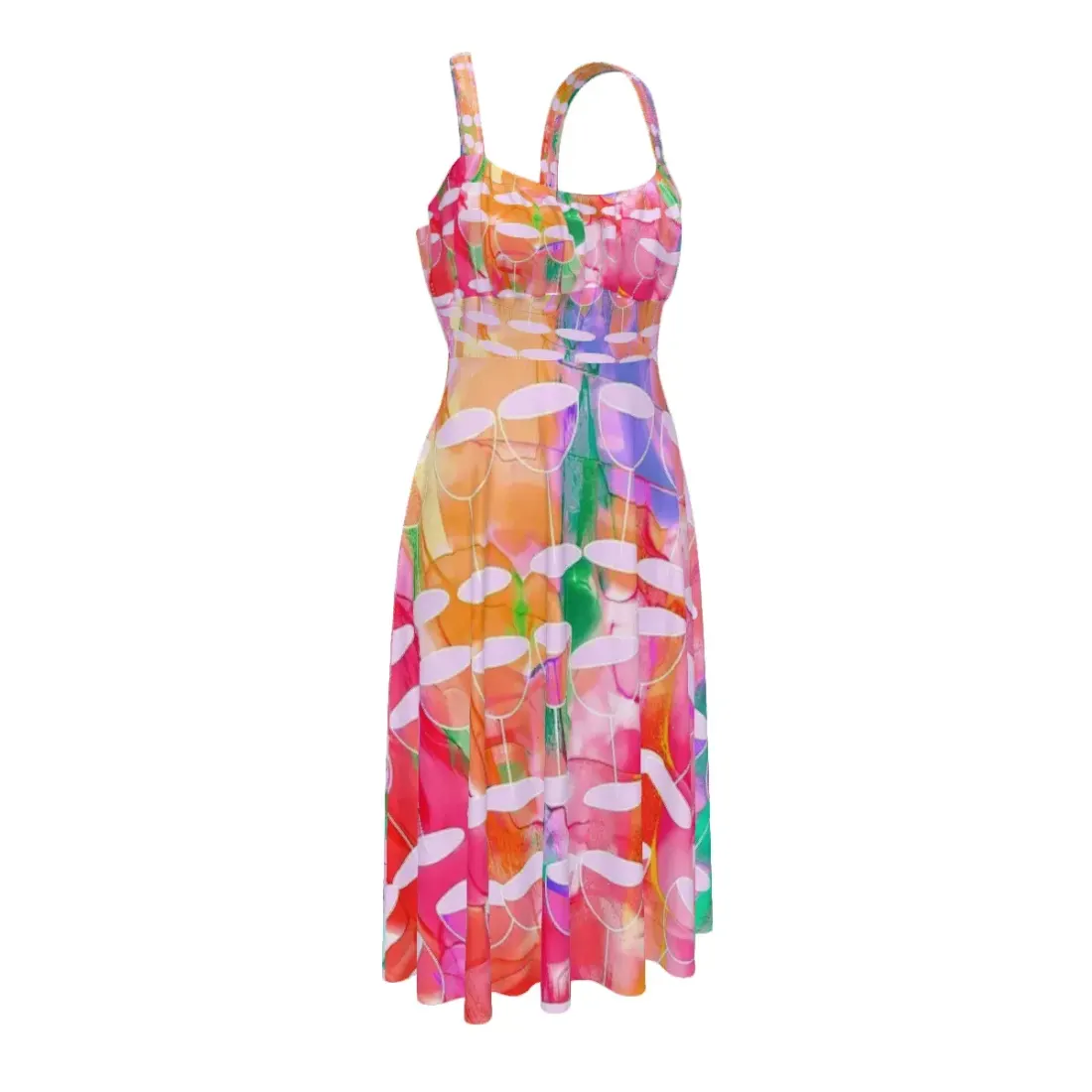 Women's High Waist Suspender Dress — photo 4