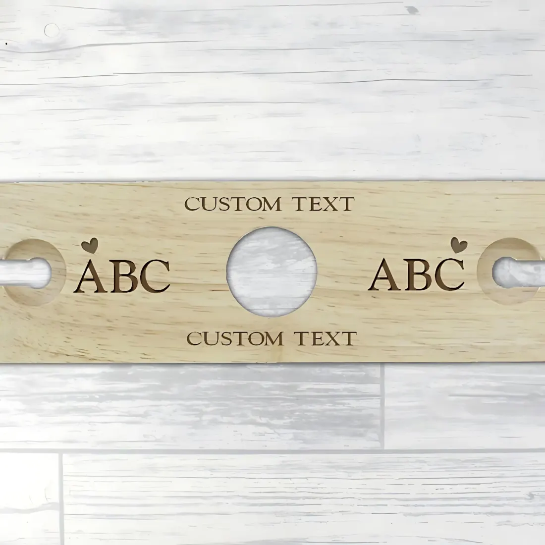 Wooden Wine Glass and Bottle Holder, Engraved Wedding Keepsake, Personalised Gifts — photo 2