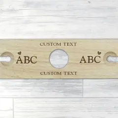 Wooden Wine Glass and Bottle Holder, Engraved Wedding Keepsake, Personalised Gifts thumbnail 2