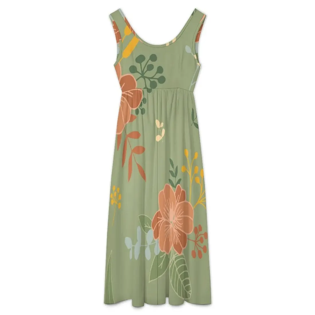 Women's Sleeveless V-Neck Belted Dress — photo 2