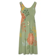 Women's Sleeveless V-Neck Belted Dress thumbnail 2